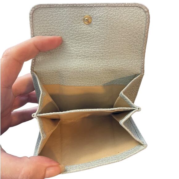 Gucci Baby Blue Leather Bamboo Bi Fold Folding Wallet - Picture 6 of 8